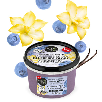 Organic Shop Salt Scrub Shampoo Blueberry Bloom