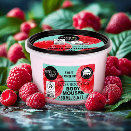 Organic Shop Sense Boosting Body Mousse Sweet Raspberry