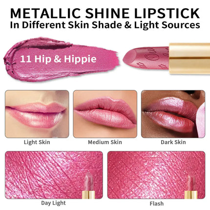 Oulac Metallic Shine Lipstick 11 Hip & Hippie