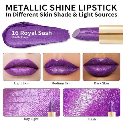 Oulac Metallic Shine Lipstick 16 Royal Sash