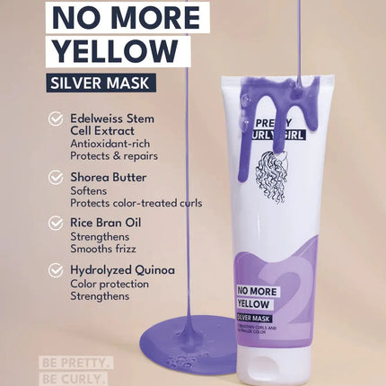 Pretty Curly Girl No More Yellow Silver Mask