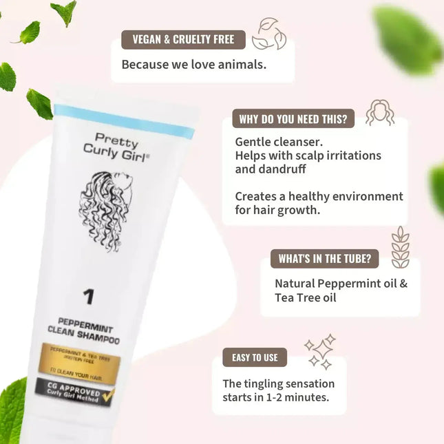 Pretty Curly Girl Peppermint Clean Shampoo 100 ml.