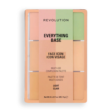 Revolution Everything Base Face Icon Complexion Palette Light