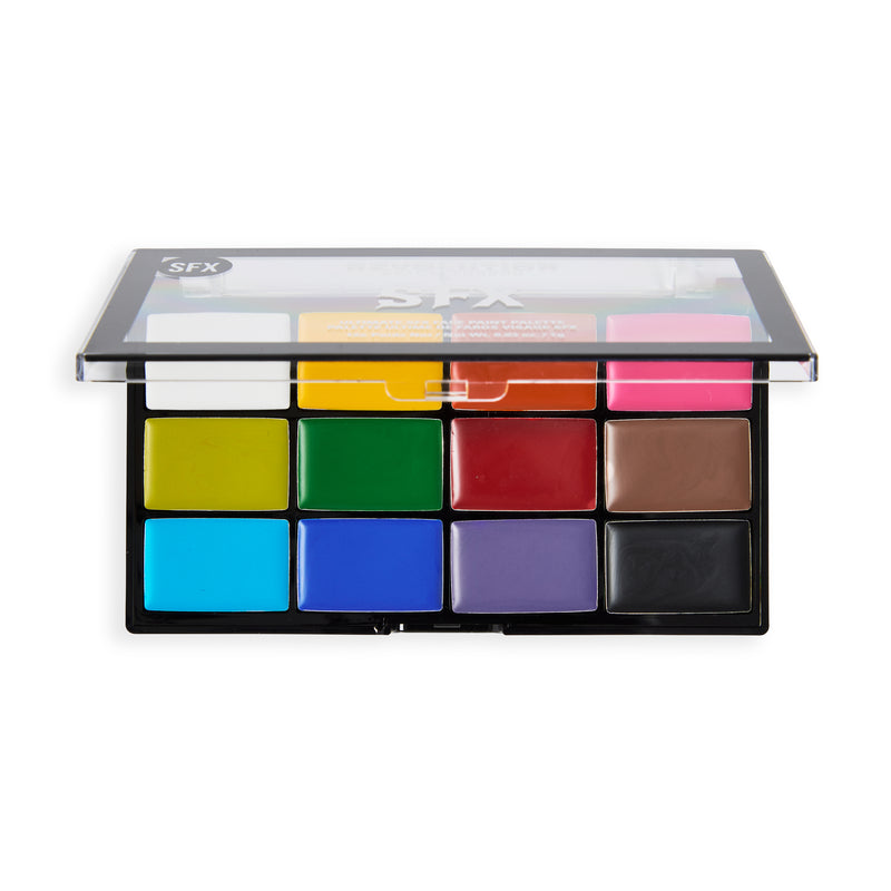 SFX Face Paint Palette avec le couvercle entrouvert