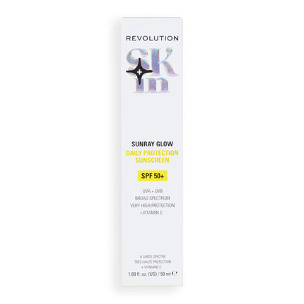 Revolution Skin Sunray Glow Daily Protection Sunscreen SPF 50+ with Vitamin C