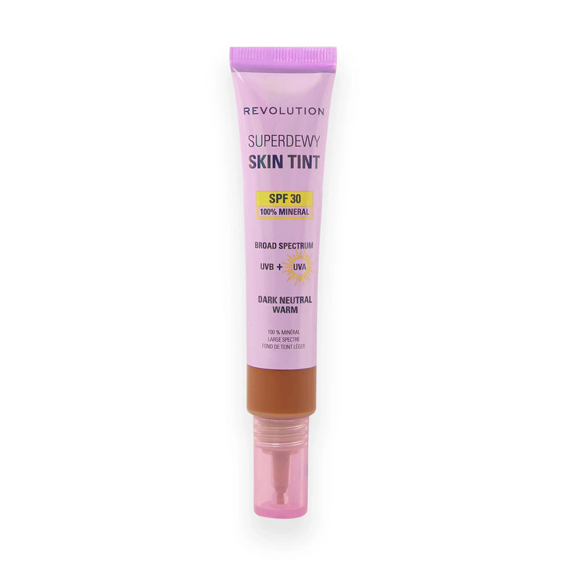 Revolution Superdewy SPF30 Skin Tint Dark Neutral Warm, lichte foundation met zonbescherming