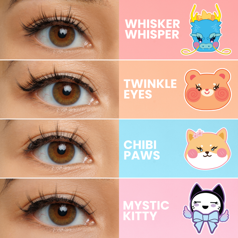 Rude Cosmetics Chibi Manga Collection 3D Faux Mink Lashes Chibi Paws, faux mink plakwimpers, foto 2 van 5