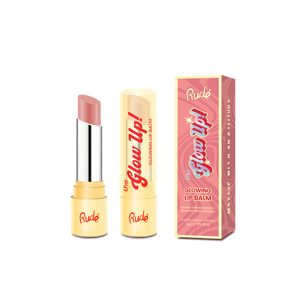 Rude Cosmetics The Glow Up! Glowing Lip Balm Blush Veil, hydraterende lipbalm met gepersonaliseerde kleur