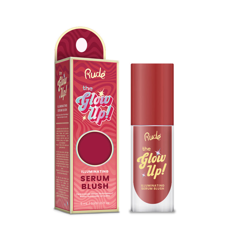 Rude Cosmetics The Glow Up! Illuminating Serum Blush Velvet Glam, vloeibare serum blush met gloed