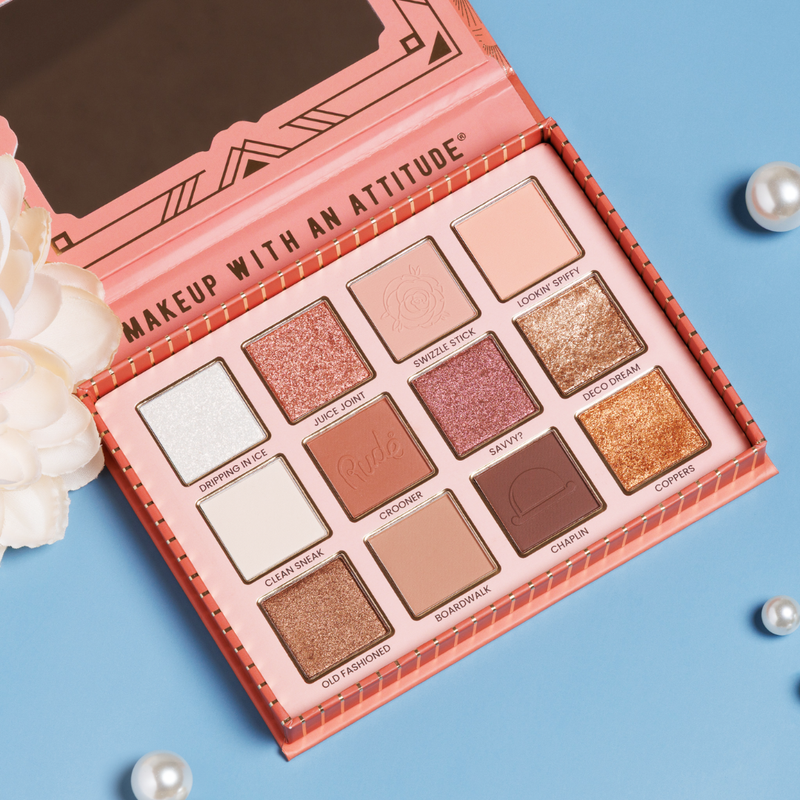 Rude Cosmetics The Roaring 20's 12 Color Palette Soubrette, oogschaduwpalette met warme neutrale tinten, foto 6 van 7