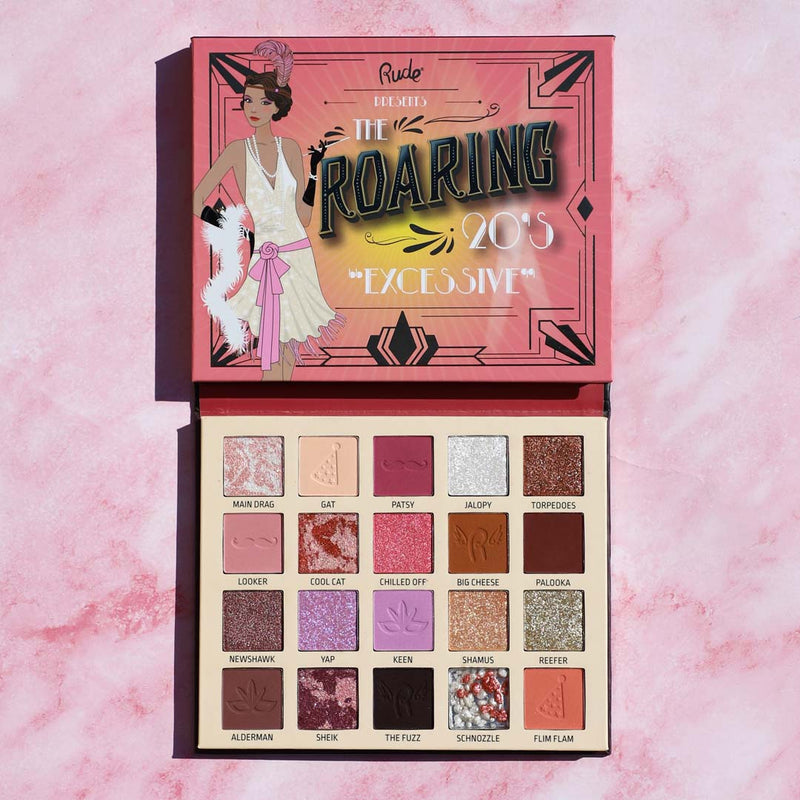 Rude Cosmetics The Roaring 20's Eyeshadow Palette Excessive, oogschaduw palette met diverse finishes, foto 3 van 5