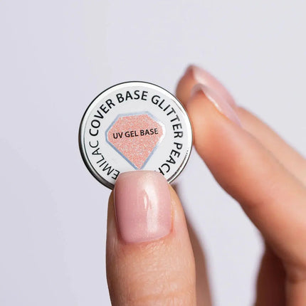 Semilac Skin Tone Cover Base Glitter Peach