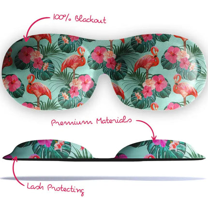 Smug Contoured 3D Blackout Sleep Mask Flamingo