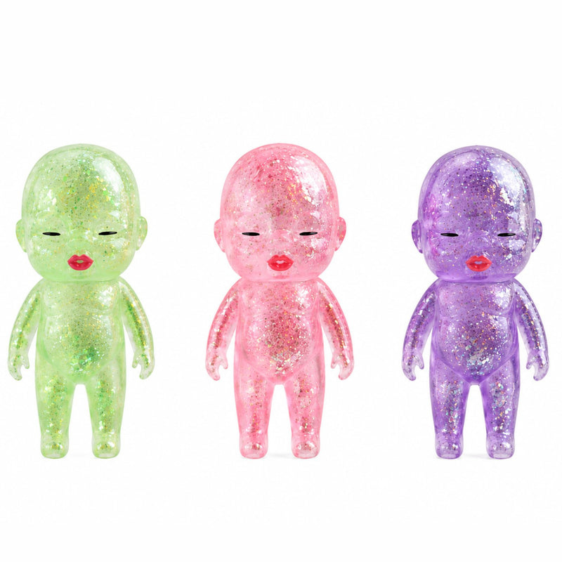 Mystery Sugar Baby Glitter Squishy 13.5 cm van Boozyshop, squishy in babyvorm met glitter finish