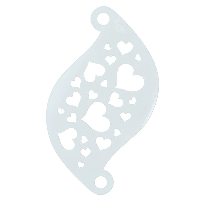 Superstar Face Paint Stencil Hearts