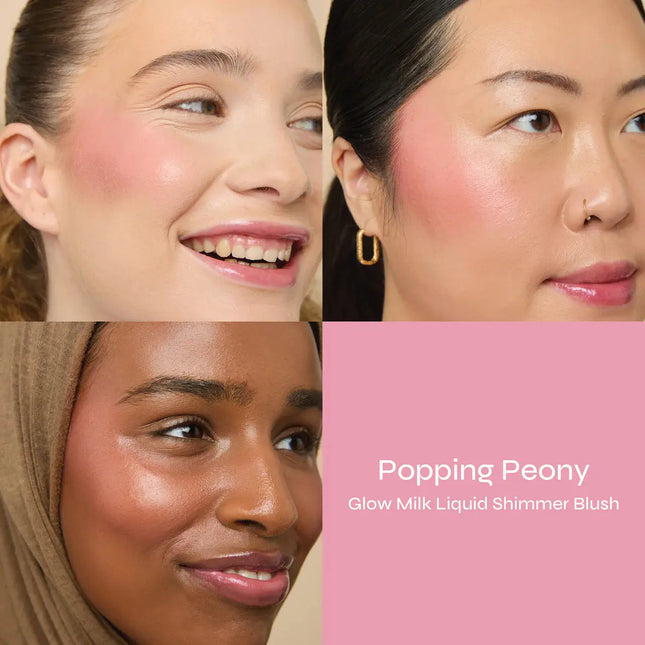 The Beauty Crop Glow Milk Liquid Shimmer Blush Popping Peony