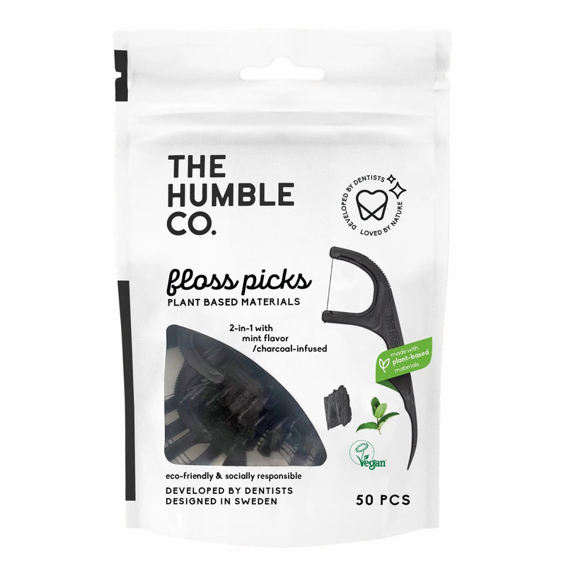 The Humble Co. Floss Picks Charcoal