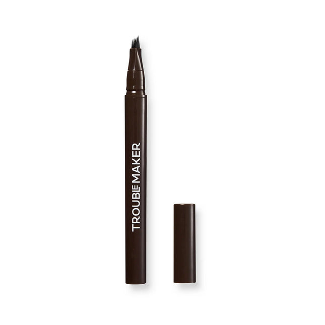 Trouble Maker Fluffer Brow Brush Natural Brow Pen Dark Brown