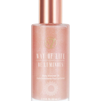 W7 Cosmetics Way Of Life Body Shimmer Oil Be Luminous Pink