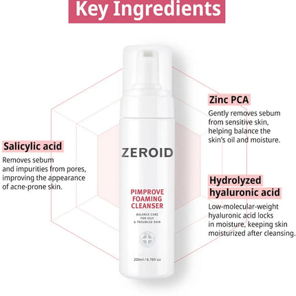 ZEROID Pimprove Foaming Cleanser
