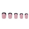 Press On French Nails Black /  Pink